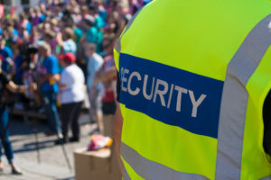 A security officer at the concert